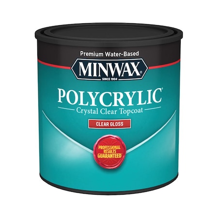 Polycrylic Minwax Polycrylic Gloss Clear Water-Based Polyurethane 0.5 pt 255554444